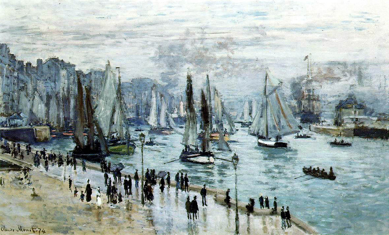 モネlog: ル・アーヴルの風景画（港の賑わい）